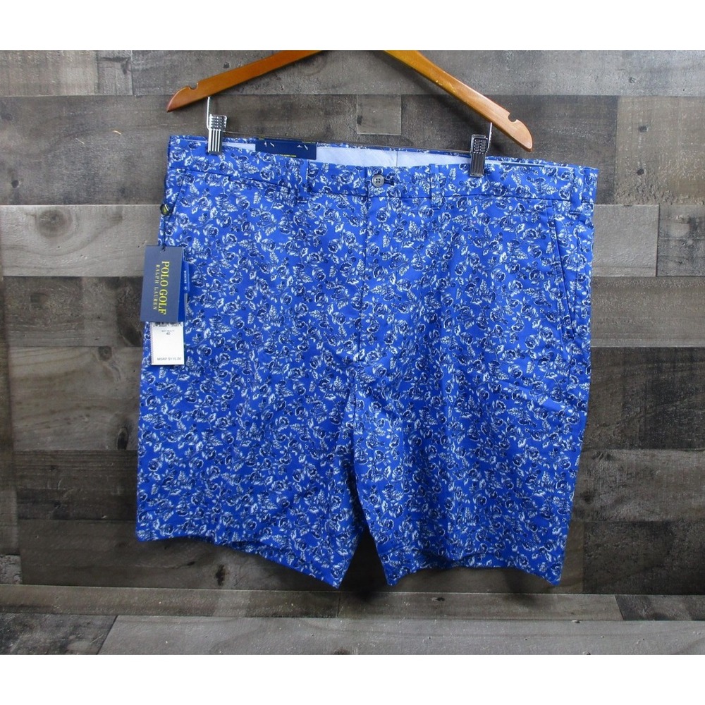 Polo Golf Ralph Lauren Shorts Mens 40 Blue Floral Golf Classic Fit Stretch